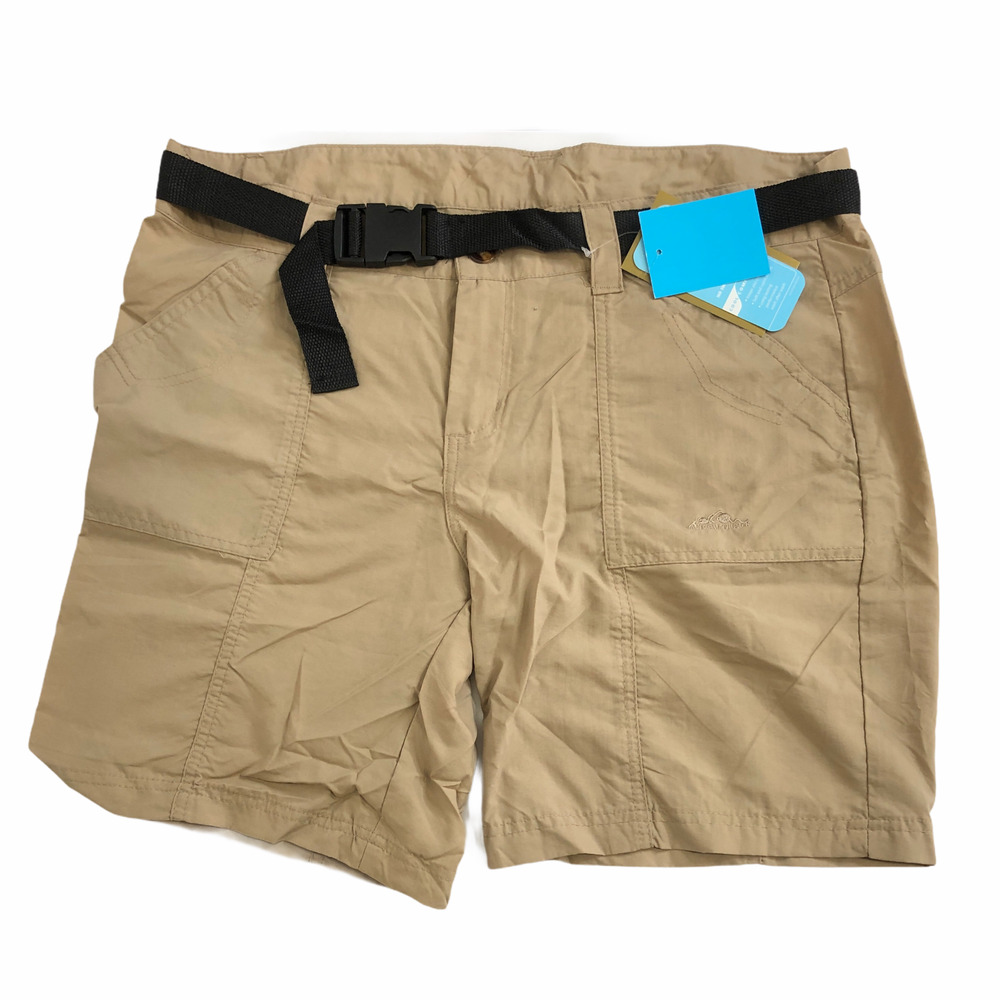 American Outback Cargo Shorts Khaki Beige SPF 30+ Lightweight Size XL